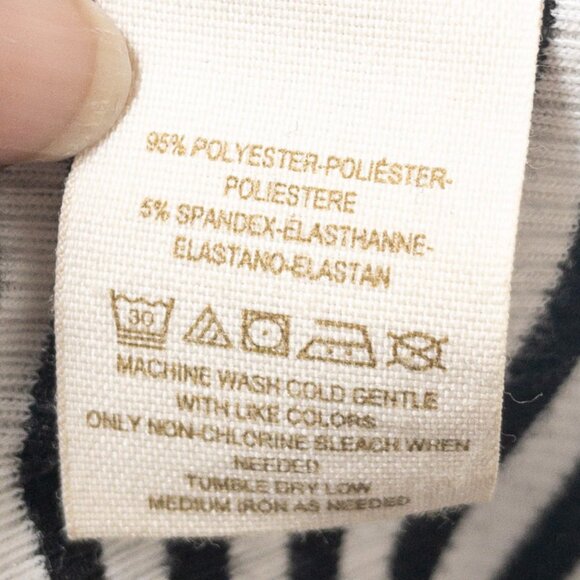 FP Beach Black and White Striped Dress SZ S Long Sleeve V Neck Henley - Picture 8 of 9